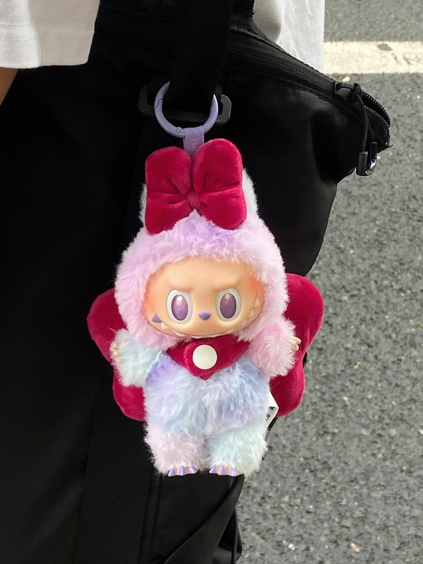 Butterfly Bow Doll Outfit – Cherry Plush Wings with Double Bows | Fantasy Doll Costume for bubu Collectible Figure