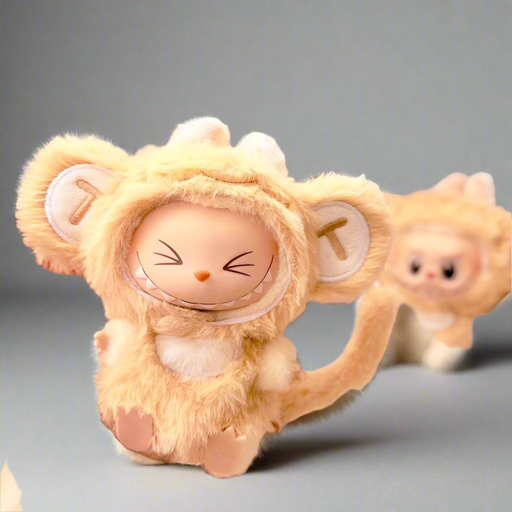 Mouse Doll Outfit – Handmade Plush Costume with Big Ears & Tail | Cute Doll Romper for bubu Collectible Figure
