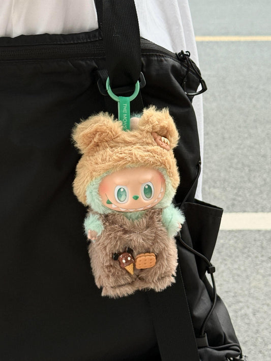 Dessert Bear Doll Outfit – Handmade Plush Costume with Cookie & Ice Cream Details | Cozy Bear Romper for bubu Doll Collectible